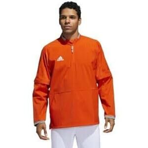 Adidas Men’s Quarter Zip Pullover Jacket Large Orange $60